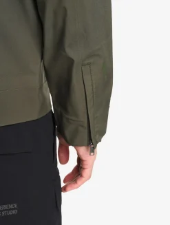 Blouson softshell 3 couches déperlant et chaud avec poches zippées - Kaki