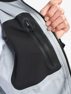 Blouson softshell 3 couches déperlant et chaud avec poches zippées - Noir