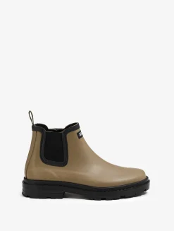 Boots de pluie mixtes Chelsea - look urbain en caoutchouc naturel Made in France - Beige