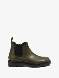 Boots de pluie mixtes Chelsea - look urbain en caoutchouc naturel Made in France - Kaki