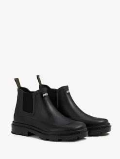 Boots de pluie mixtes Chelsea - look urbain en caoutchouc naturel Made in France - Noir