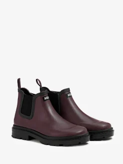 Boots de pluie mixtes Chelsea - look urbain en caoutchouc naturel Made in France - Rouge