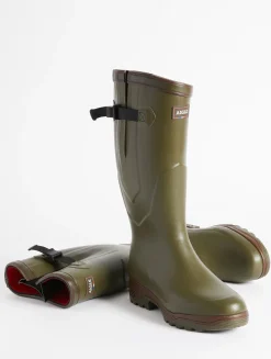 Botte PARCOURS doublure Néoprène avec bride et boucle de serrage - Kaki