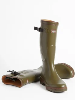 Bottes anti-fatigue adaptées à tous les mollets Made in France - Kaki