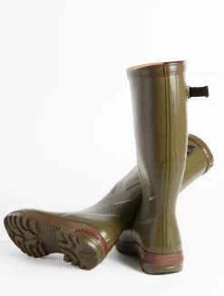 Bottes anti-fatigue adaptées à tous les mollets Made in France - Kaki