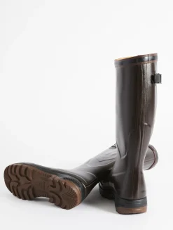 Bottes anti-fatigue adaptées à tous les mollets Made in France - Marron