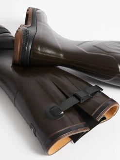 Bottes anti-fatigue adaptées à tous les mollets Made in France - Marron