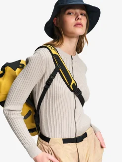 Cardigan côtelé en coton et laine - Beige