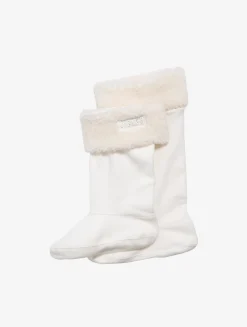 Chaussettes en polaire pour bottes hautes revers sherpa - Blanc