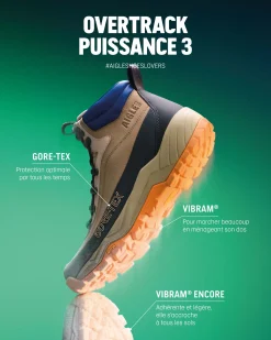 Chaussure de randonnée OVERTRACK GORE-TEX® et semelles VIBRAM - Multicolore