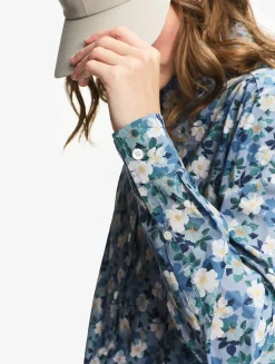 Chemise imprimée en tissu Liberty - Bleu