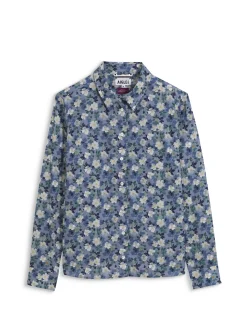Chemise imprimée en tissu Liberty - Bleu