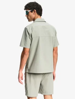 Chemise à manches courtes anti-UV avec poches - Kaki