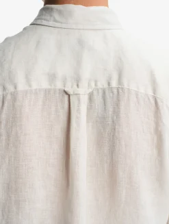 Chemise manches courtes en lin - Blanc