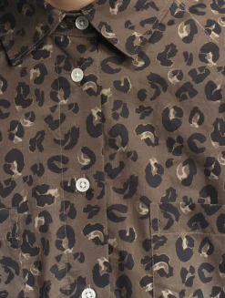 Chemise manches longues en coton imprimé - Multicolore