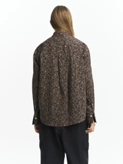 Chemise manches longues en coton imprimé - Multicolore