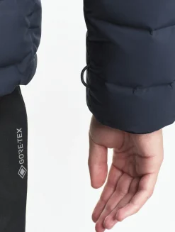 Doudoune courte T-KIT déperlante avec matelassage en duvets et plumes - Bleu