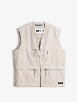 Gilet multi-poches déperlant anti-UV - Beige