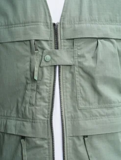 Gilet multi-poches déperlant anti-UV - Vert