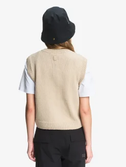 Gilet sans manches en laine mélangée - Beige