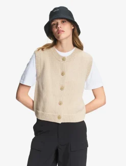 Gilet sans manches en laine mélangée - Beige