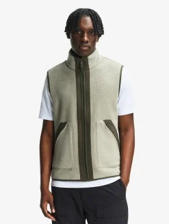 Gilet sherpa réversible T-KIT - Kaki