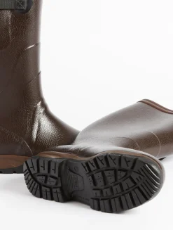 La botte agricole adaptée aux mollets et pieds généreux - Marron