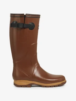La botte agricole adaptée aux mollets et pieds généreux - Marron
