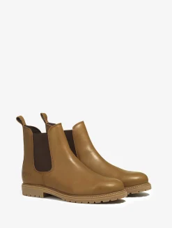 La botte chelsea en cuir made in Europe - Marron
