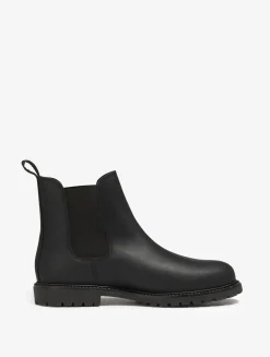 La botte chelsea en cuir made in Europe - Noir