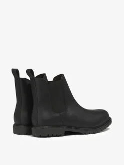 La botte chelsea en cuir made in Europe - Noir
