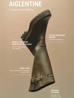 La botte de pluie boyfriend, fabriquée en France - Beige