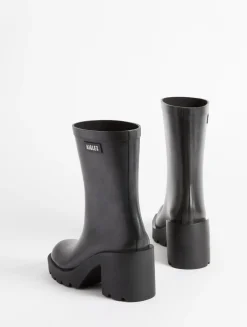 La botte de pluie à talon Monceau, le meilleur atout pour allier style et confort en ville. - Noir