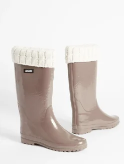 La botte de pluie vernie, en version fourrée - Multicolore