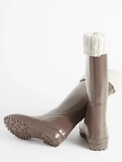 La botte de pluie vernie, en version fourrée - Multicolore