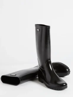 La botte de pluie vernie - Noir