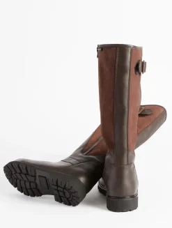 La botte femme GORE-TEX® en cuir et fourrée - Vert