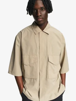 La chemise mixte ample Aigle Experience by Études - Beige