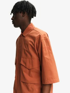 La chemise mixte ample Aigle Experience by Études - Orange