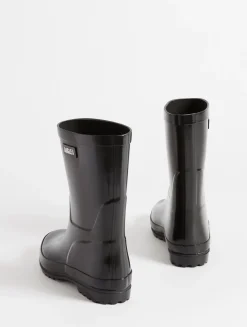 Le bottillon de pluie verni - Noir