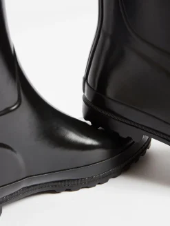 Le bottillon de pluie verni - Noir
