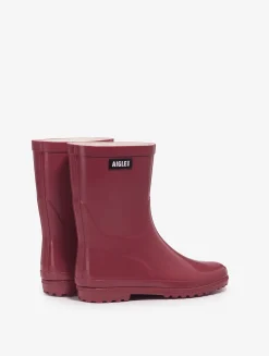 Le bottillon de pluie verni - Rouge