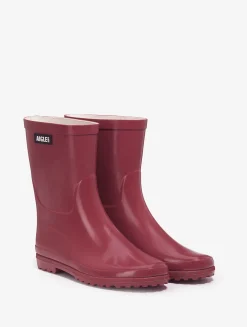 Le bottillon de pluie verni - Rouge