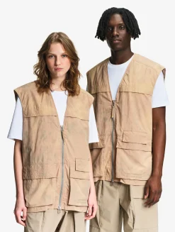 Le gilet de pêcheur mixte Aigle Experience by Études - Beige