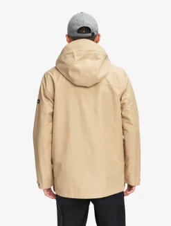 Manteau court en coton de twill à capuche amovible MTD T-KIT - Beige