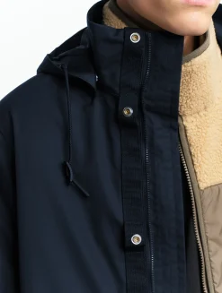 Manteau court en coton de twill à capuche amovible MTD T-KIT - Bleu