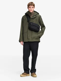 Manteau court en coton de twill à capuche amovible MTD T-KIT - Kaki