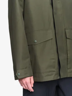 Manteau court en coton de twill à capuche amovible MTD T-KIT - Kaki