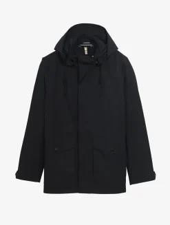 Manteau court en coton de twill à capuche amovible MTD T-KIT - Noir