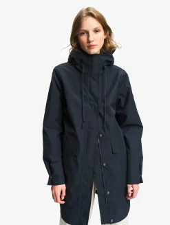 Parka longue à capuche GORE-TEX® - Bleu